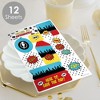 Big Dot of Happiness BAM! Superhero - Baby Shower or Birthday Party Favor Sticker Set - 12 Sheets - 120 Stickers - 2 of 4