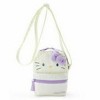 Paaaawaters Women's Small Plush Cute Crossbody Bag with Adjustable Strap, White with Purple Accents - 2 of 2