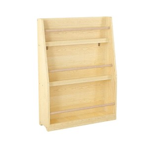 AZL1 Life Concept Decorative Bookshelf Three Tier Kids Book Rack Natural Wood Book Display Shelf for Children, Beige, 22.83"*7.09"*31.5" - 1 of 4
