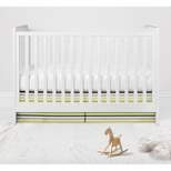 Bacati - Mod Stripes Green/Yellow/Choc Crib or Toddler Bed Skirt