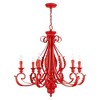 Livex Lighting Valencia 6 - Light Chandelier in  Shiny Red - 3 of 4