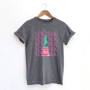 Simply Sage Market Women's I Love New York Short Sleeve Garment Dyed Tee - 1 of 3