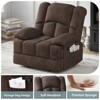 Lirago,Brown,Compact Swivel Rocker Recliner Chair for Adults -Black Metal Frame for Small Spaces - 4 of 4