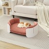 Dog Couch Bed Puppy Sofa Bed, Elevated Pet Sofa with Removable Mattress Cover, Indoor Furniture for Small Dogs, Cats, Puppies-Cuddlewood - 2 of 4