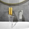 Cobbe Wall-Mounted Faucet Single Handle with Waterfall Spout 2-Hole Installation Bathroom Sink Faucet Brushed Nickel - 3 of 4