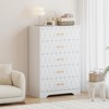 Tall Chest of Drawers for Bedroom with 5 Drawers, Wooden Dresser with Gold Handles for Closet, Wood Storage Cabinet - 4 of 4
