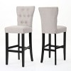 2pcs Fabric and Wooden Counter Heighe Barstools for living room-Christopher Knight Home - 2 of 4