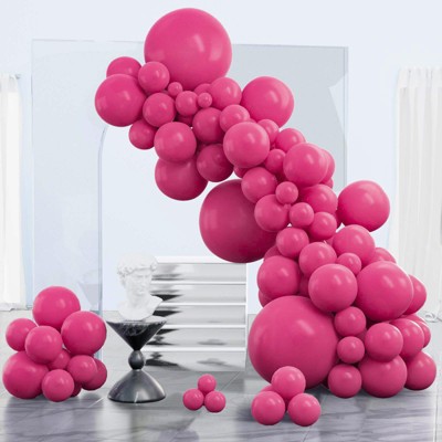 PartyWoo Balloons Magenta Hot Dark Pink 18 12 10 5 Inch 85 pcs