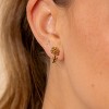 SHINE by Sterling Forever Birth Flower Earring Studs - January / Gold - 2 of 4