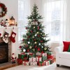 6 Ft Pre-Lit Artificial Christmas Tree, Hinged Aspen Fir Xmas Tree with 300 Warm White LED Lights, 678 Branch Tips & Fodable Metal Base - 2 of 4