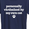 Women's - Instant Message - Victimized By My Cat Short Sleeve Graphic T-Shirt - 2 of 4