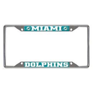 NFL Miami Dolphins Stainless Steel License Plate Frame - 1 of 3