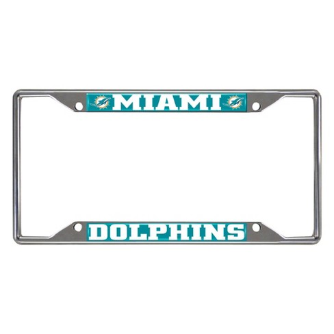 miami dolphins license plate frame