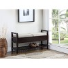 NicBex 40.16" Storage Bench Shoe Rack Bench Shoe Storage Organizer with Lower Shelf for Entryway - 3 of 4