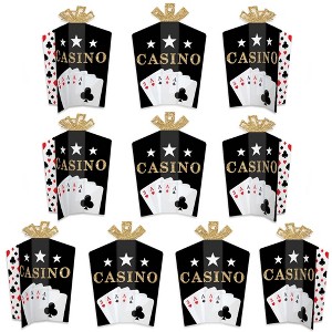Big Dot of Happiness Las Vegas - Table Decorations - Casino Party Fold and Flare Centerpieces - 10 Count - 1 of 4