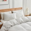 Peace Nest Linen Cotton Blend Duvet Cover Set, Durable, Breathable & Moisture-Wicking, 3 Piece Bedding Set with Pillow Shams - 3 of 4