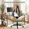 QingMoon Criss Cross Office Chair, Fabric Desk Chair, Modern Style Swivel Computer Chair with Adjustable Wide Armrests for Home Office - 2 of 4