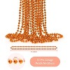 12 Pcs Orange Bead Necklaces, 33 Inch 7mm Halloween Mardi Gras Party Favors For Parade Wedding Celebrations Decor - 2 of 4