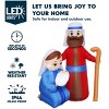 Joyfy 6 FT Tall Christmas Nativity Inflatable Decoration, Jesus Family Inflatable with Built-in LEDs for Xmas Party Indoor Outdoor Yard Garden Décor - 2 of 4