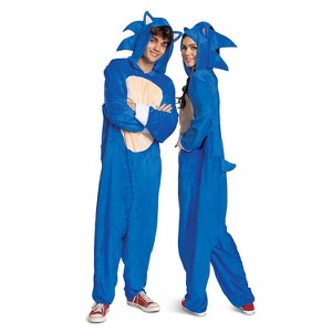 Disguise Adult The Sonic Movie Sonic Jumpsuit Costume - 1 of 2