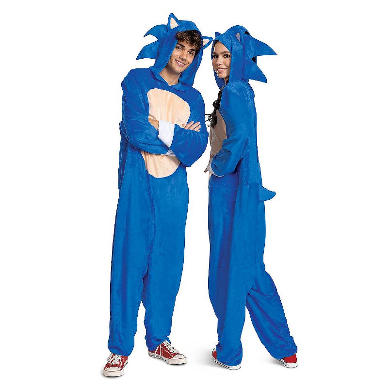 Disguise Adult The Sonic Movie Sonic Jumpsuit Costume, 1 of 2