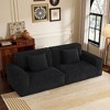 106.3" Large Striped Fabric Compression Sofa ¨C Modern High-Rebound Full Sponge Couch, Comfortable Living Room & Bedroom Furniture, Vacuum-Compressed - 3 of 4