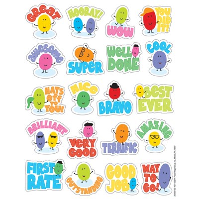 Eureka Jelly Beans Scented Stickers, Pack of 80 (Pack of 6)