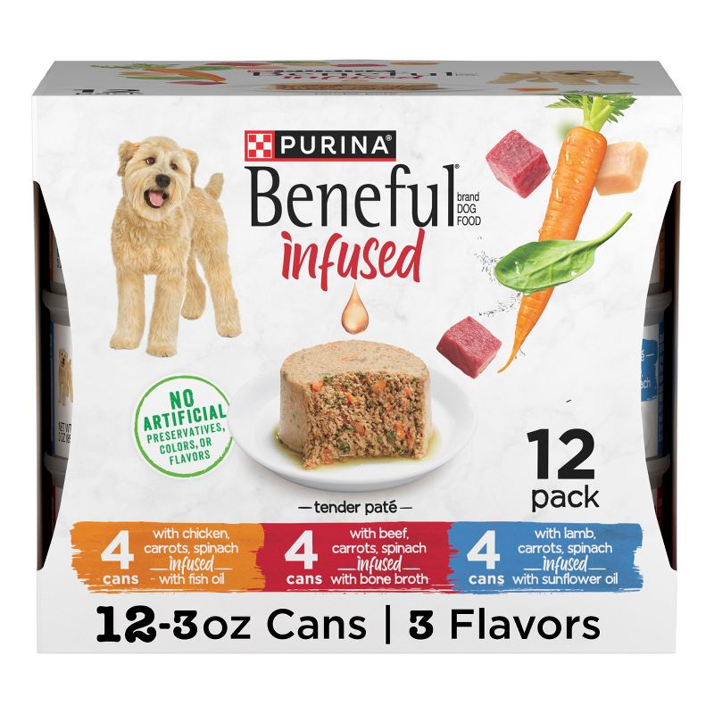 Beneful Infused Chicken Flavor Wet Dog Food Variety Pack - 12ct, 1 of 10