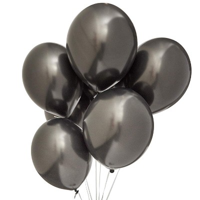 Blue Panda 100-Pack 12-inch Latex Balloons Party Decorations, Black