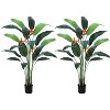 Artificial Bird of Paradise Tree - Fake Tree  for Indoor/Outdoor Decor, Faux Plants for Home Office - 2 of 4