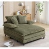 Dexmalle Corduroy Fluffy Cushioned Sofa Bed with 2 Pillows and 4 gears - 2 of 4