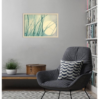 Morning Blues by Ingrid Beddoes Framed Graphic Art Print in Natural Wood