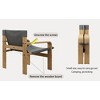APRILSOUL Mid-Century Oak Accent Chair, Detachable Washable Linen, Solid Wood Frame, Living Room/Bedroom - 4 of 4