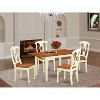 Dining Room Set 5 Piece Table & Chair Set - Rectangle Wood Table with Butterfly Leaf - Kitchen Dinette Furniture - 2 of 4