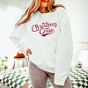 Christmas Crew Cursive - Women's Lightweight Garment Dyed Sweatshirt - 3 of 4