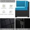 LayinSun 7 Pieces Outdoor Patio Furniture Set with 44" Fire Pit Table Rattan Sectional Sofa Conversation Sets - 3 of 4