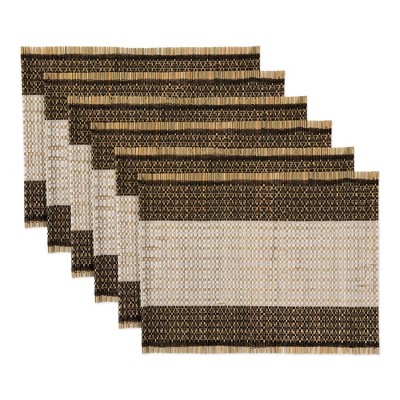 6pk Cotton Urban Oasis Reed Placemats - Design Imports