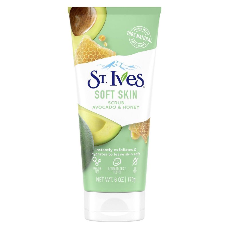 St. Ives Soft Skin Face Scrub - Avocado and Honey - 6oz, 1 of 11