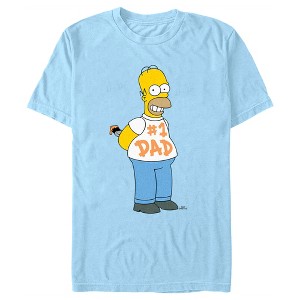 Men's The Simpsons Homer #1 Dad Paint T-Shirt - 1 of 4