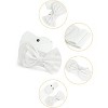 Allegra K Women Bowtie Ornament Press Stud Button Elastic Waist Cinch Belt White One Size 1 Pc - 2 of 4