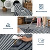 Large Dining Room Rug Striped Bedroom Carpet with Non-Slip Backing, Stain-Resistant Soft Low Pile Floor Rug, Foldable Geometric Indoor Mats - 2 of 4