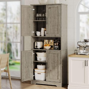 Pantry Cabinet,70" Tall Kitchen Pantry Cabinet with Doors and Adjustable Shelves, Freestanding Cupboard, Tall Storage Cabinet - 1 of 4