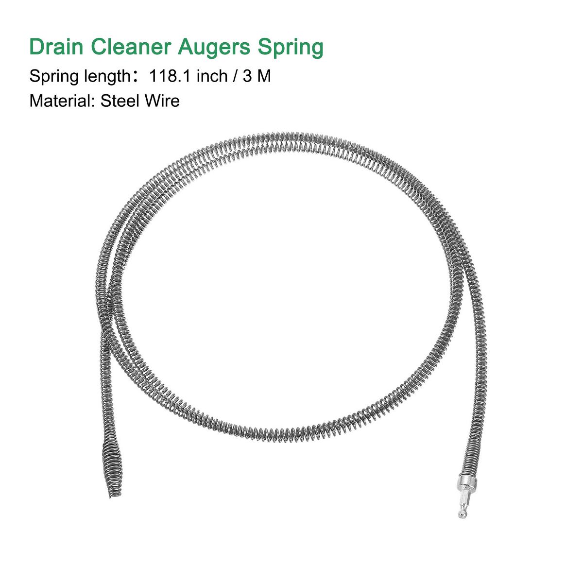 Unique Bargains Spring Cable with Electric Drill Connector Kitchen Toilet Drain Augers - thumbnail 2