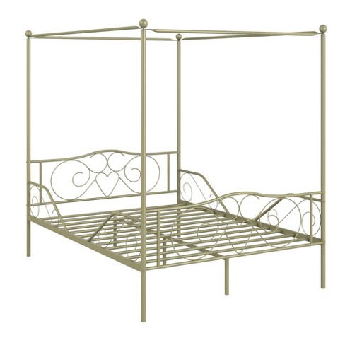 Costway Full Size Metal Canopy Bed, Full Metal Canopy Bed Frame