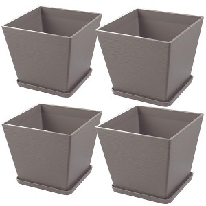 Kozyard Planter Indoor Outdoor Plant Pots with Tray Collecting Water for Tall Plants, Flowers - 1 of 4