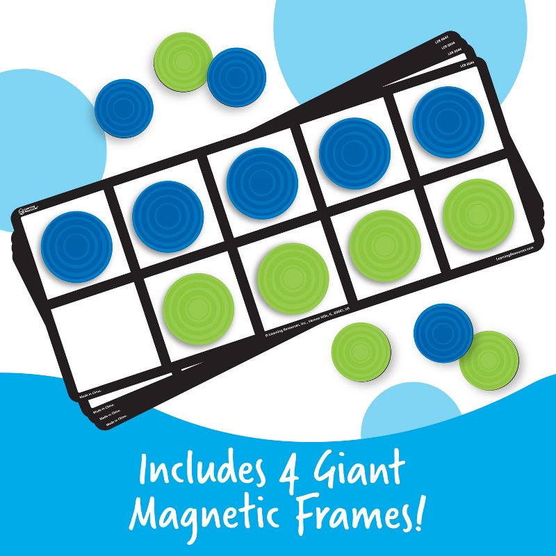 Learning Resources Giant Magnetic Ten-Frame Set, Set of 4, 3 of 6
