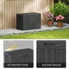 Yardgrace 50 Gallon Deck Box Weather Resistant Storage and Seating Outdoor Deck Box - 3 of 4
