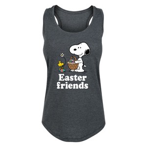 Women's - Peanuts - Easter Friends Graphic Racerback Tank - 1 of 4