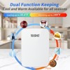 YASHE 10L Mini Fridge – Skincare & Drink Cooler/Warmer, Thermoelectric, 110V/12V, Compact for Bedroom, Office, Car, 12 Cans, White - 3 of 4