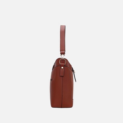 MKF Collection Shoulder Vegan Leather Bag, Adjustable Strap Geneva | MKF Collection by Mia K – Cognac — фото 5